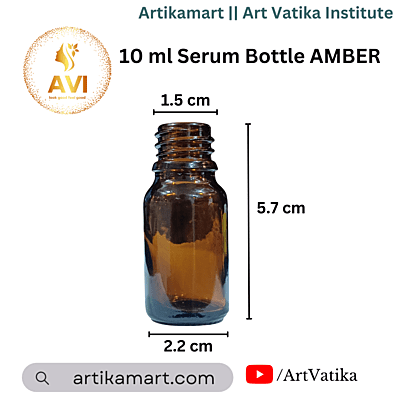 10 ml Serum Bottle AMBER Brown 18mm NECK