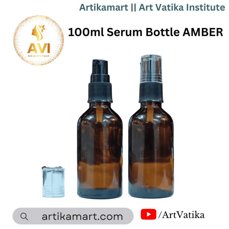 100 ml Serum Bottle AMBER Brown 18mm NECK