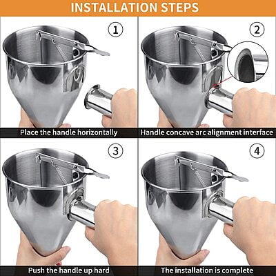 Stainless Steel Conical Funnel Strainer with SS Stand for Liquid Dispensing