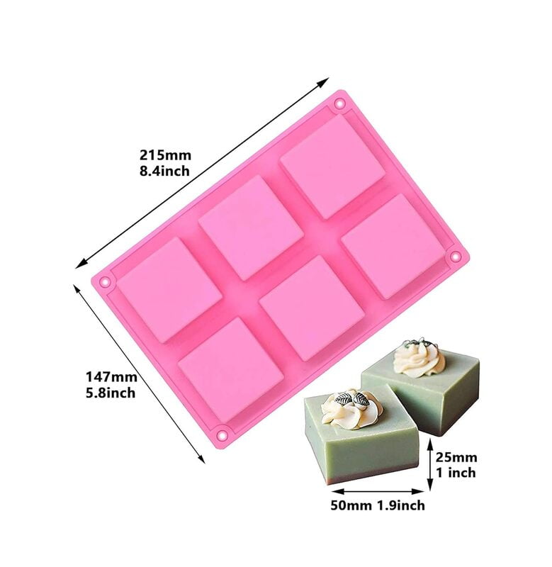 Silicon Mold SQUARE No 4 100g 6 cavity