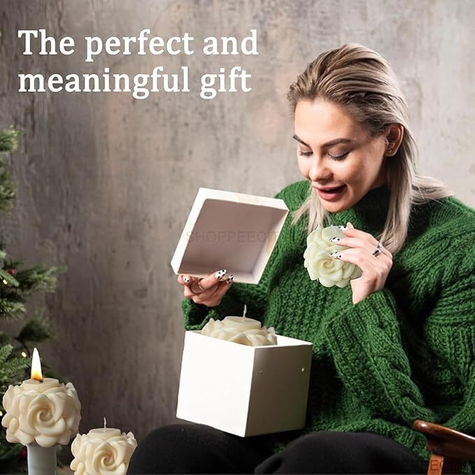 Silicon Mold Candle Valentine Rose Pillar