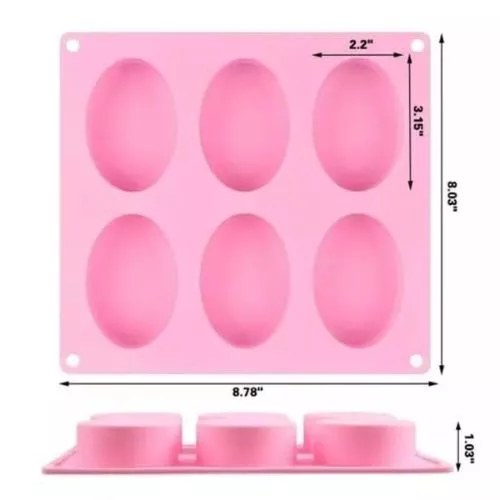 Silicon Mold Oval - 6 Cavity - 100g (LIGHT)