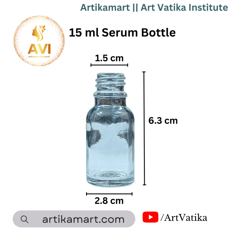 15 ml Serum Bottle CLEAR 18mm NECK