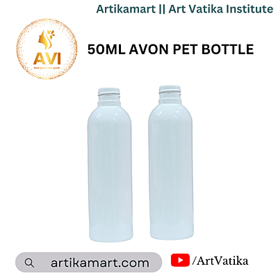 50ml AVON PET Bottle WHITE MILKY - 20mm Neck