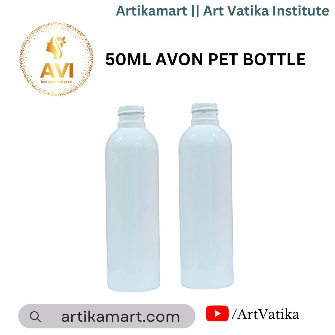 50ml AVON PET Bottle WHITE MILKY - 20mm Neck
