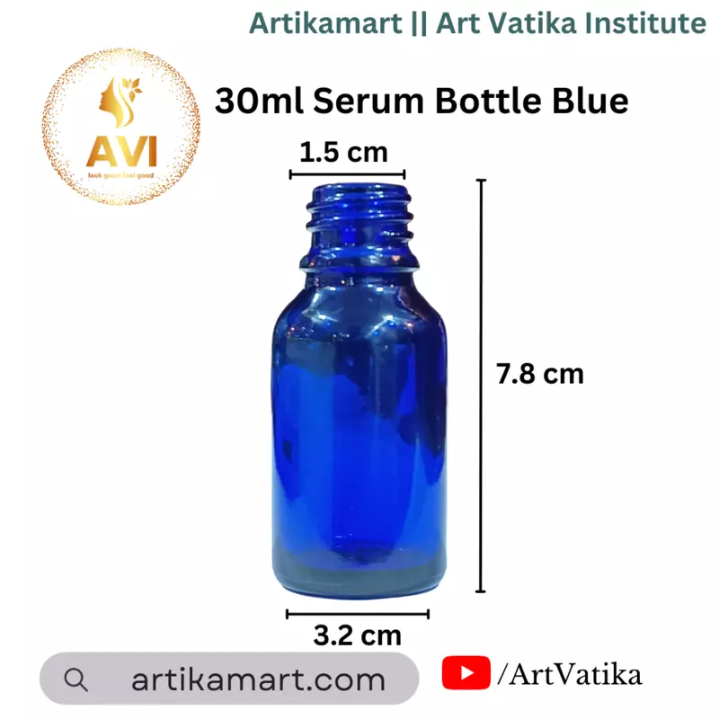 30 ml Serum Bottle Blue 18mm NECK