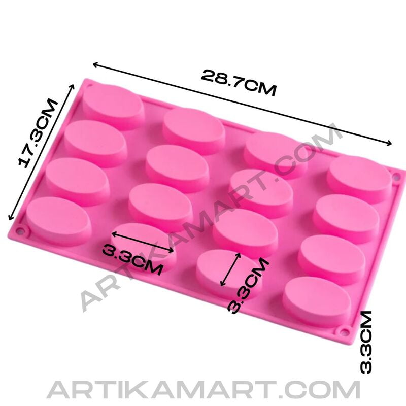 Silicon Mold Oval - 16 Cavity - 25g