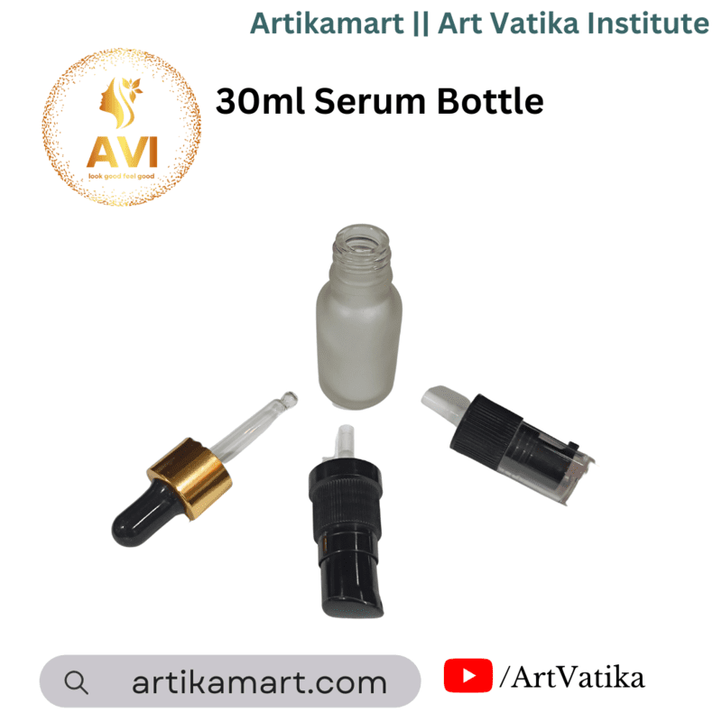 30 ml Serum Bottle Clear Frosted 18mm NECK