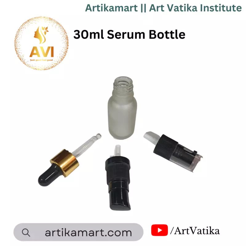 30 ml Serum Bottle Clear Frosted 18mm NECK