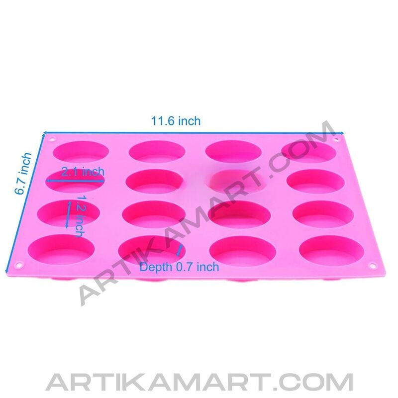 Silicon Mold Oval - 16 Cavity - 25g