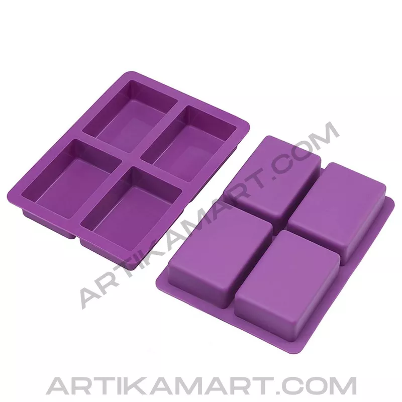 Silicon Mold Rectangle - 4 Cavity - 125g