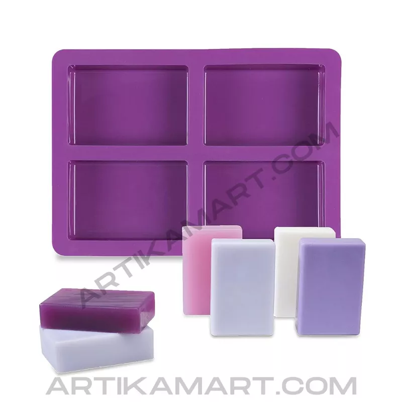 Silicon Mold Rectangle - 4 Cavity - 125g
