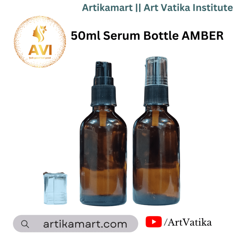 50 ml Serum Bottle AMBER Brown 18mm NECK
