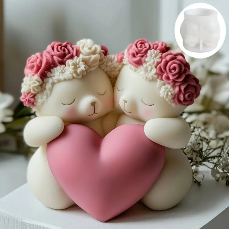 Bear Couple With Love Heart