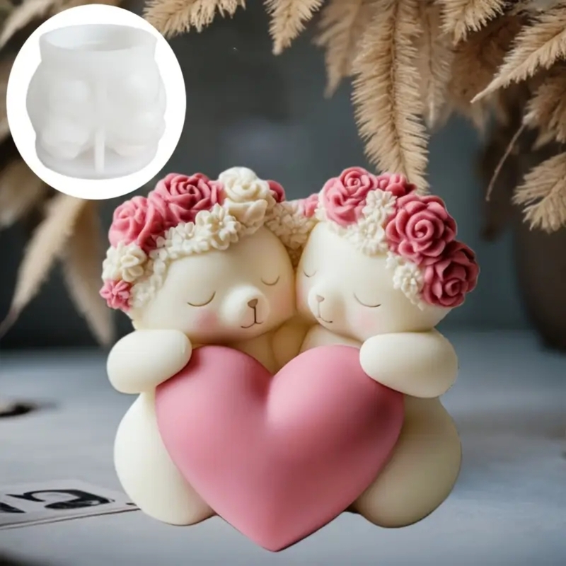 Bear Couple With Love Heart