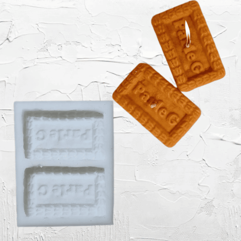 Silicon Mold Candle Parle-G Biscuilt 2 Cavity