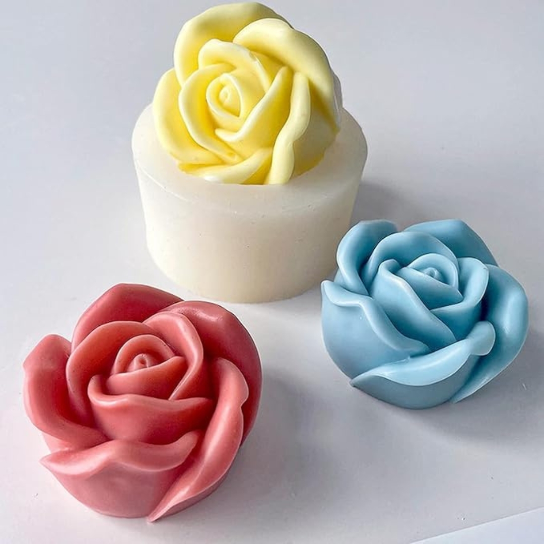 Silicon Mold Candle Rose Bloom - Big Silicon Mold Candle Rose Bloom - Big