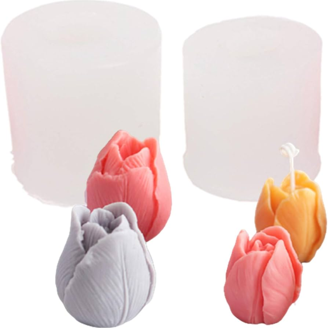 Silicon Mold Candle Tulip Flower - 2