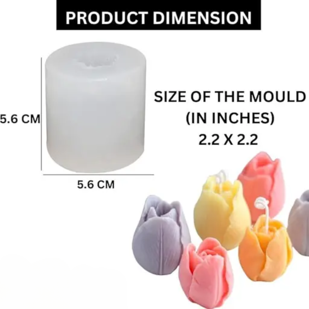 Silicon Mold Candle Tulip Flower - 2