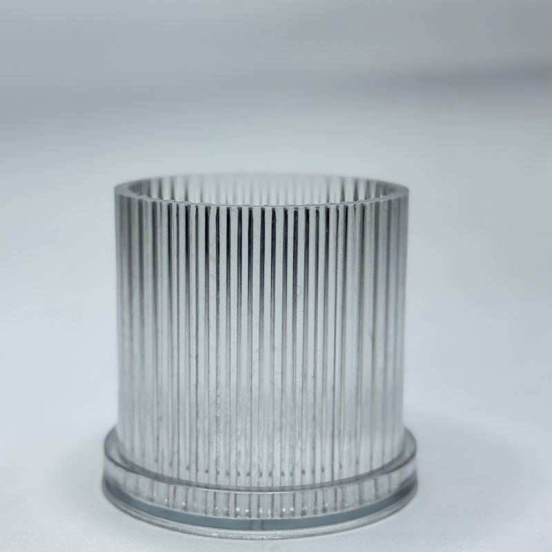 Polycarbonate Candle Crinkle Cylinder Mold(Small) 3*3inch