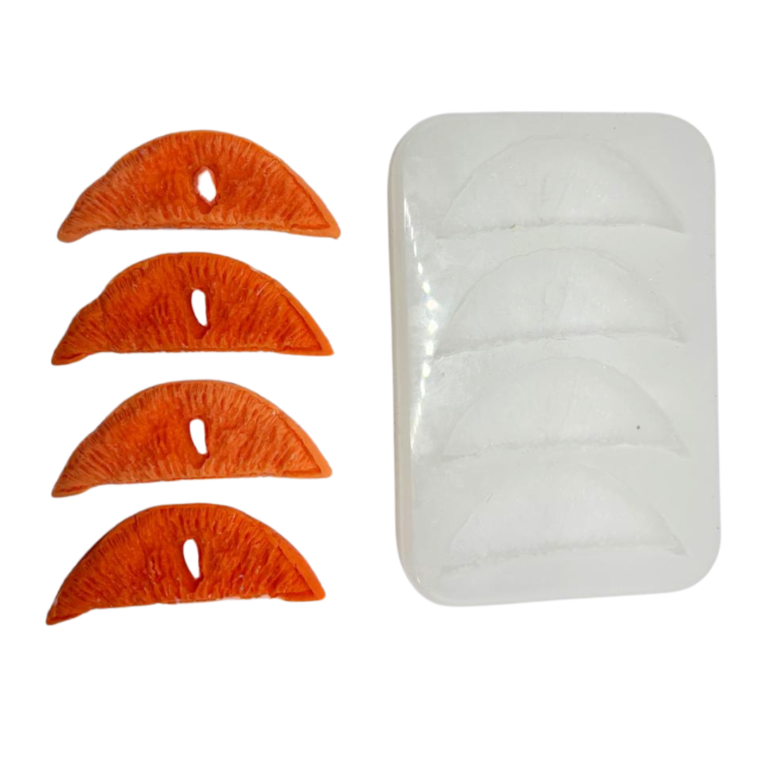 Silicon Mold Candle Orange Slice 4 Cavity Silicon Mold Candle Orange Slice 4 Cavity