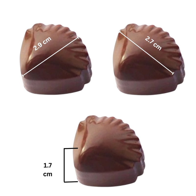 Silicon Mold Chocolate Heart Shell 15 Cavity