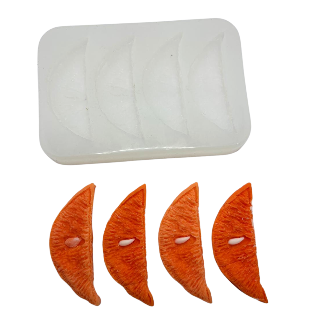 Silicon Mold Candle Orange Slice 4 Cavity Silicon Mold Candle Orange Slice 4 Cavity