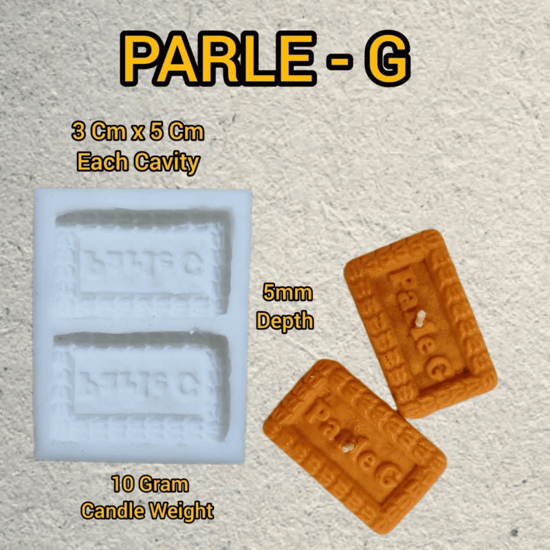Silicon Mold Candle Parle-G Biscuilt 2 Cavity
