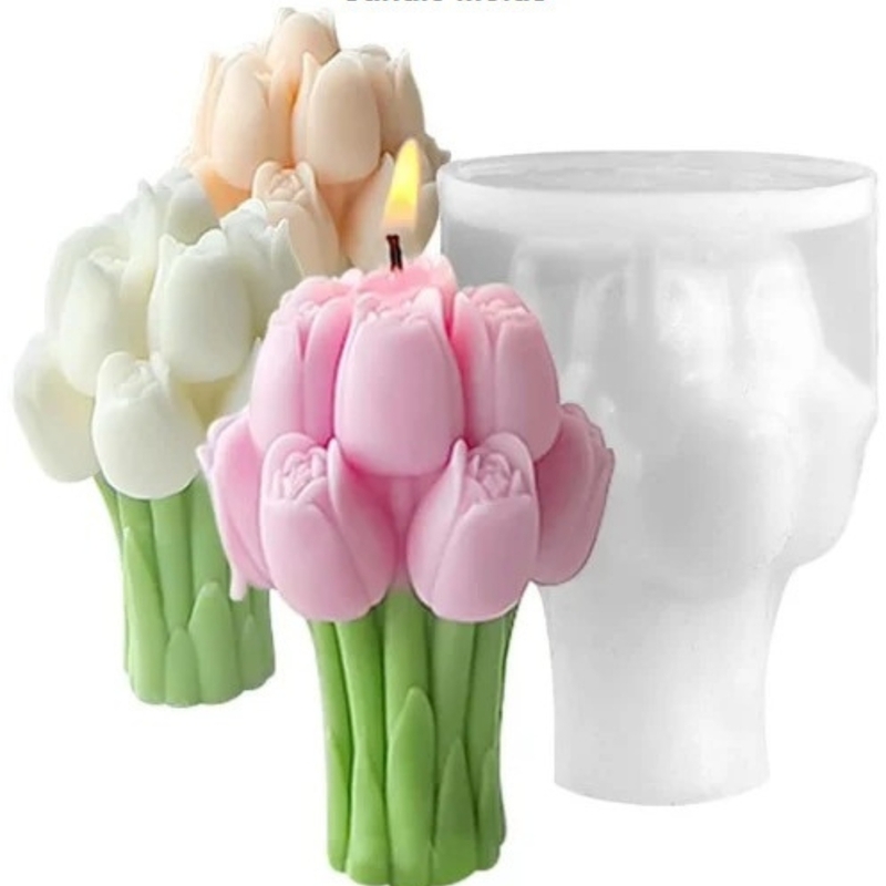 Silicon Mold Candle Bouquet Tulip