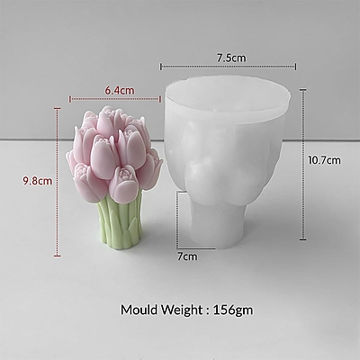 Silicon Mold Candle Bouquet Tulip