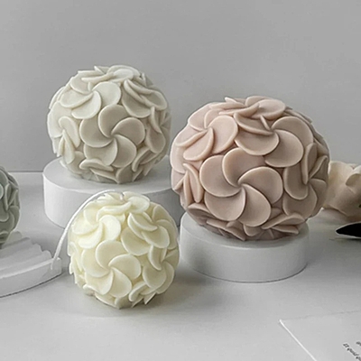 Silicon Mold Candle 3D Flower Ball
