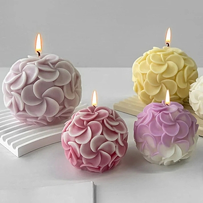 Silicon Mold Candle 3D Flower Ball