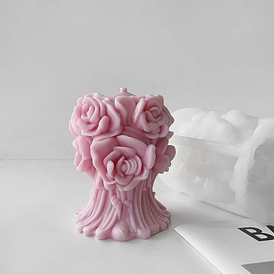 Silicon Mold Candle Bouquet 3D Flower
