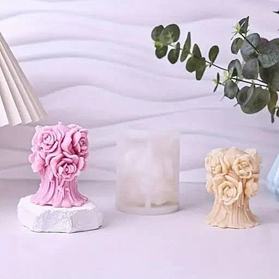 Silicon Mold Candle Bouquet 3D Flower