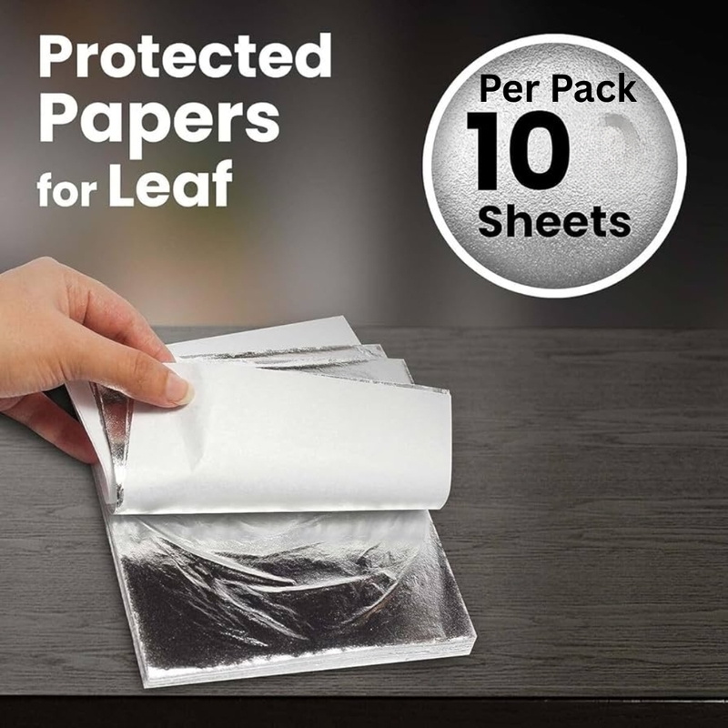 Paper Leaf Foil - Silver (10 Sheets)
