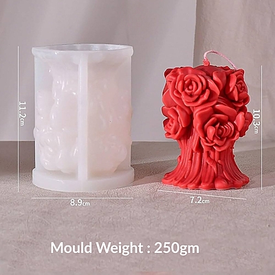 Silicon Mold Candle Bouquet Flower 3D