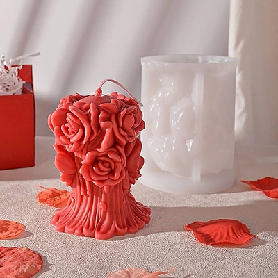 Silicon Mold Candle Bouquet Flower 3D