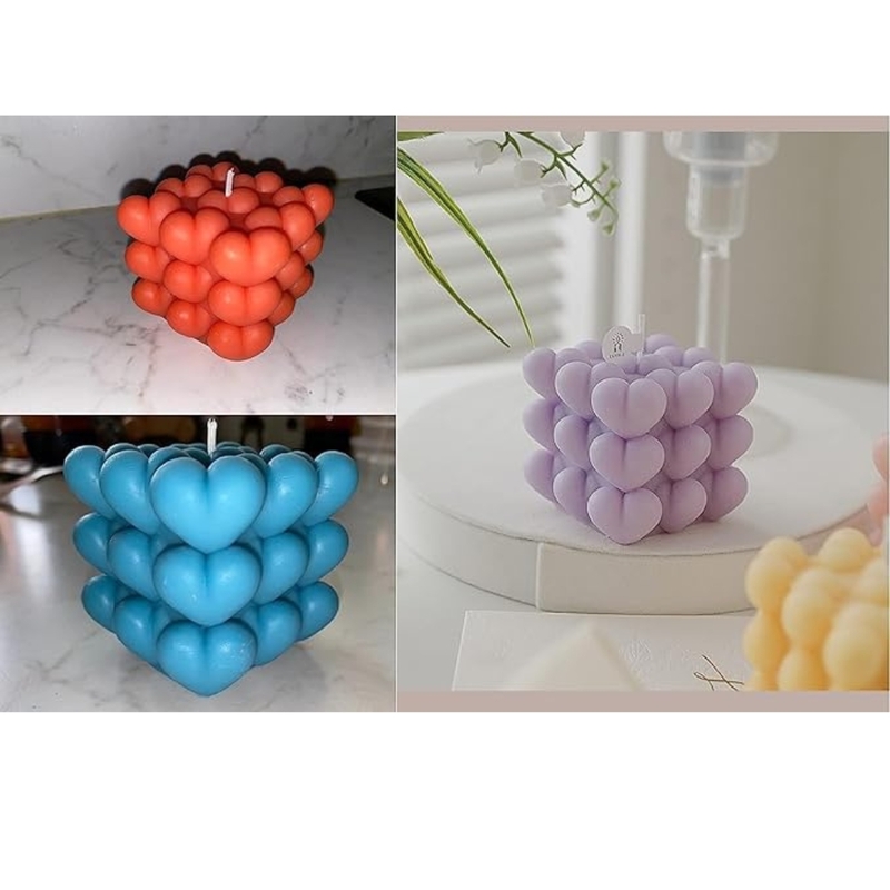 Silicon Mold Candle Cubic Love Heart