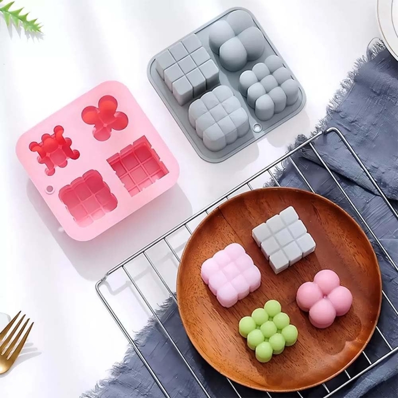 Silicon Mold CANDLE Bubble 4 Cavity