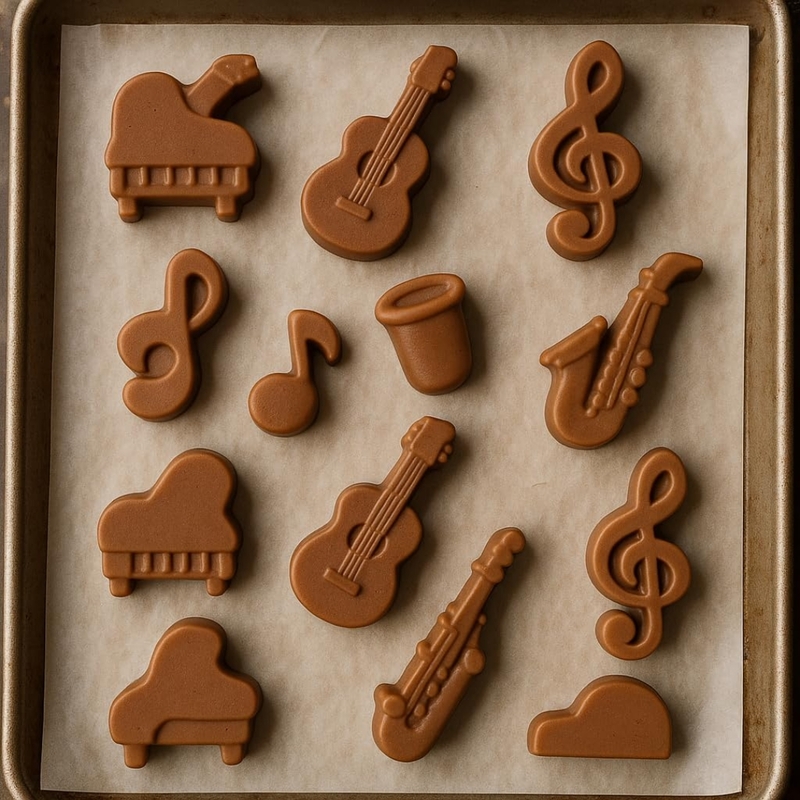 Silicon Mold Chocolate Musical Notes 14 Cavity