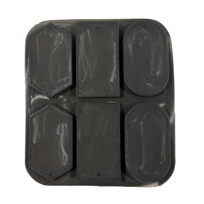 Silicon Mold Wax Sachet Hanging 6 Cavity - Rectangle, Oval, Hexagon