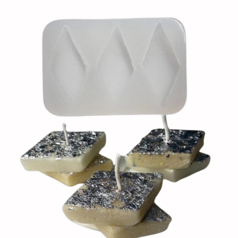Silicon Mold Candle Kaju Katli - 3 Cavity