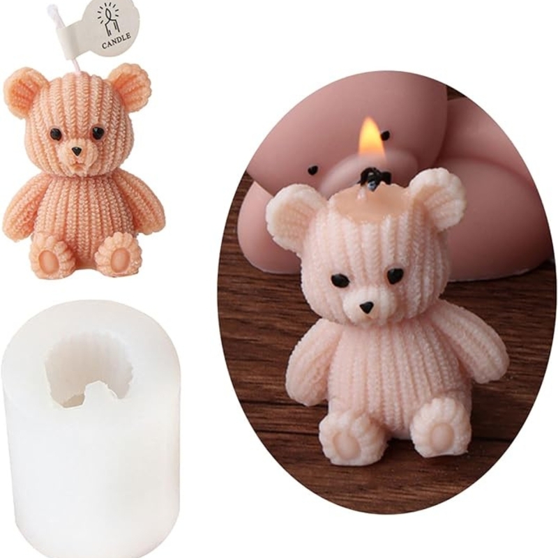 Silicon Mold Candle 3D Cute Bear