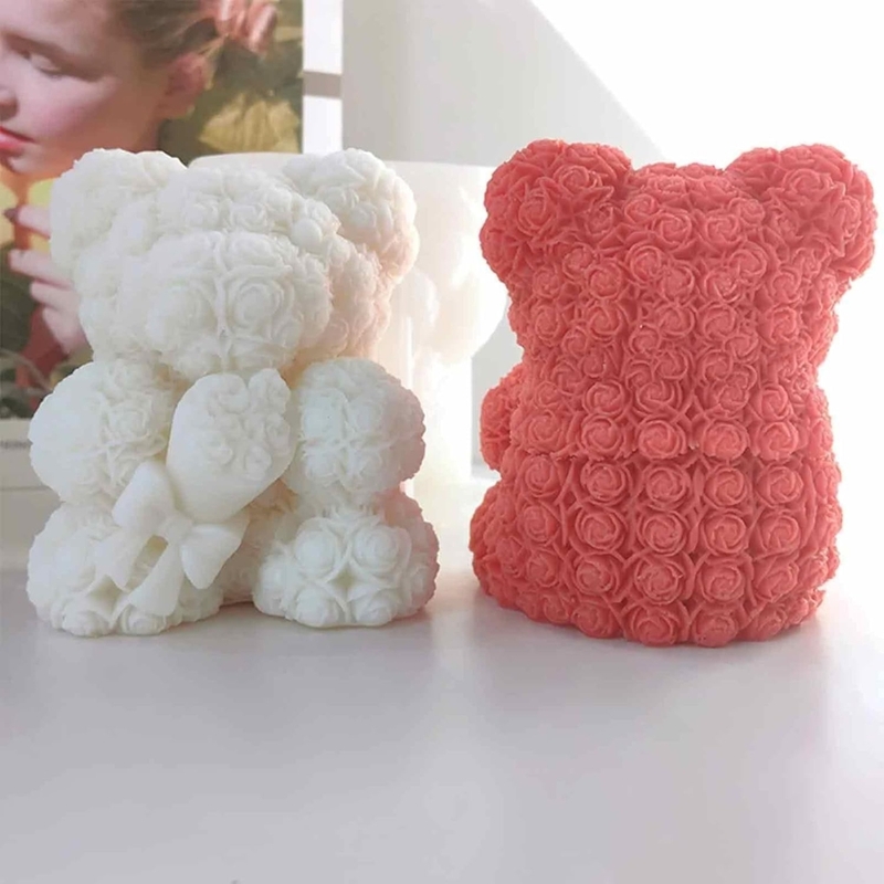 Silicon Mold Candle BIG Teddy Rose Bouquet