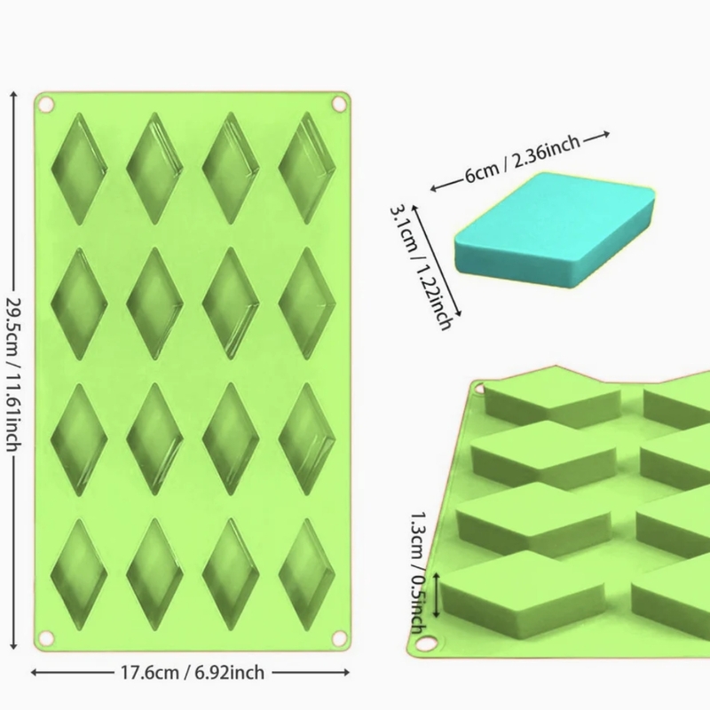 Silicon Mold Kaju Katli 16 Cavity