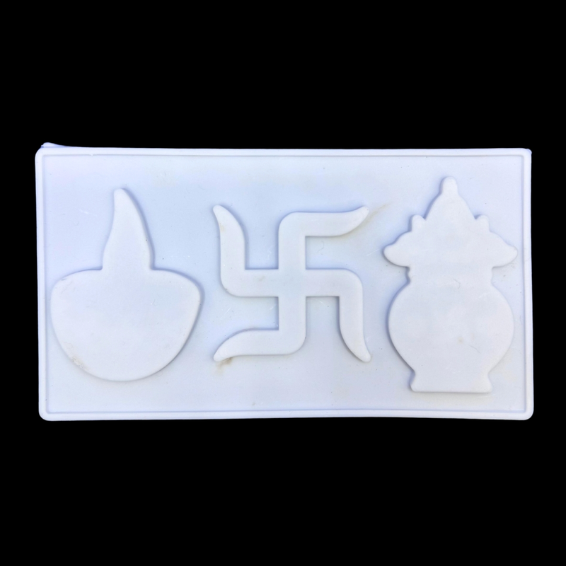 Silicon Mold Candle Swastik Kalash Diya