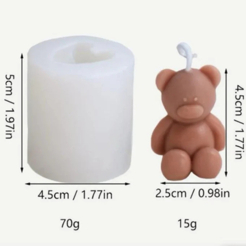 Silicon Mold Candle Small Cute Teddy Bear