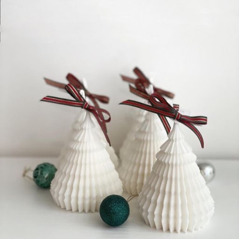 Silicon Mold Candle Christmas Crinkle Tree