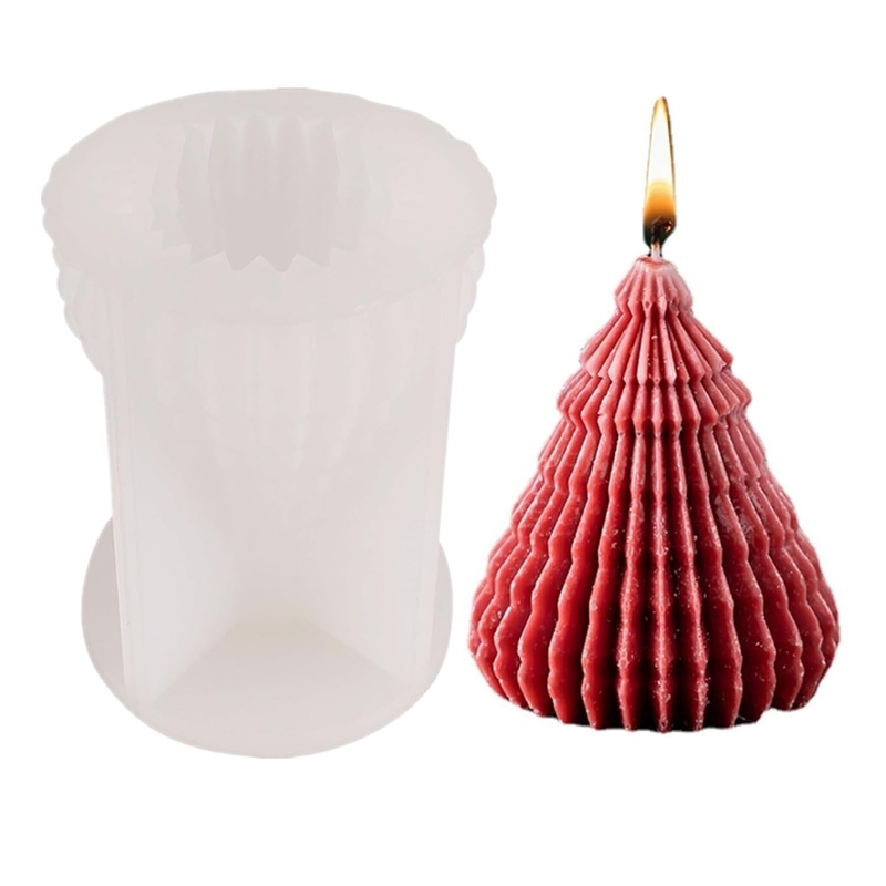 Silicon Mold Candle Christmas Crinkle Tree