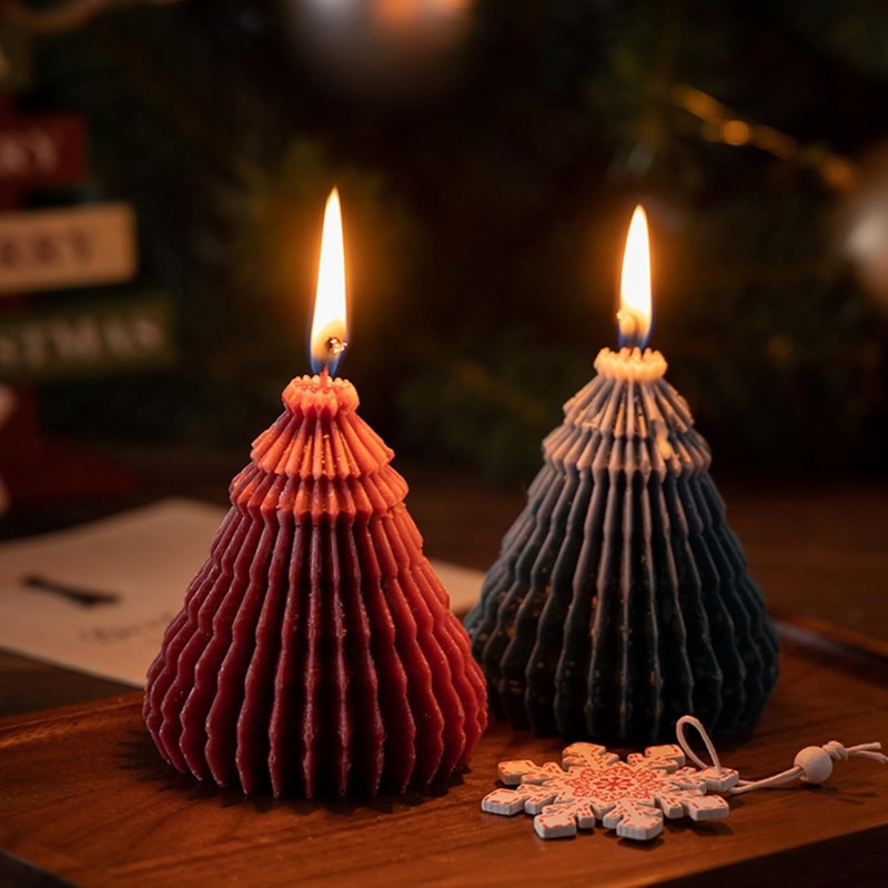 Silicon Mold Candle Christmas Crinkle Tree